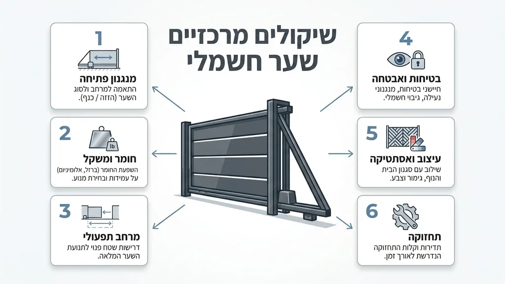 שער חשמלי מברזל בכניסה לבית פרטי